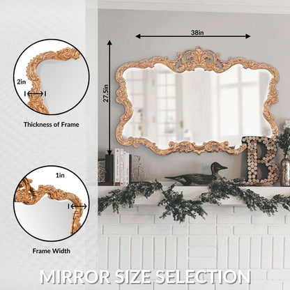 Antiqued Talida 27 X 38 Inch Gold Leaf Wall Mirror