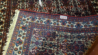3.6 x 5 Hand-Knotted Vase Rug Floral Turkish Tribal Village Weaving Zagros Vintage Carpet Home Office Wool Area Rug 3x5 Persian Rug 4x5