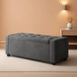 50 Inch Grey Luxurious Upholstered Storage Ottoman