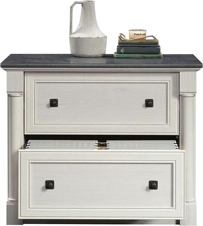 Two Drawer File Cabinet In Glacier Oak With Interlocking Drawers