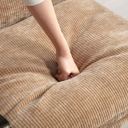 Khaki Chenille Accent Chair With Armrest Upholstered