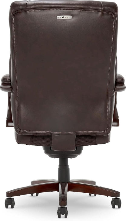 Bellamy Executive Office Chair With Memory Foam Cushions Brown Bonded Leather