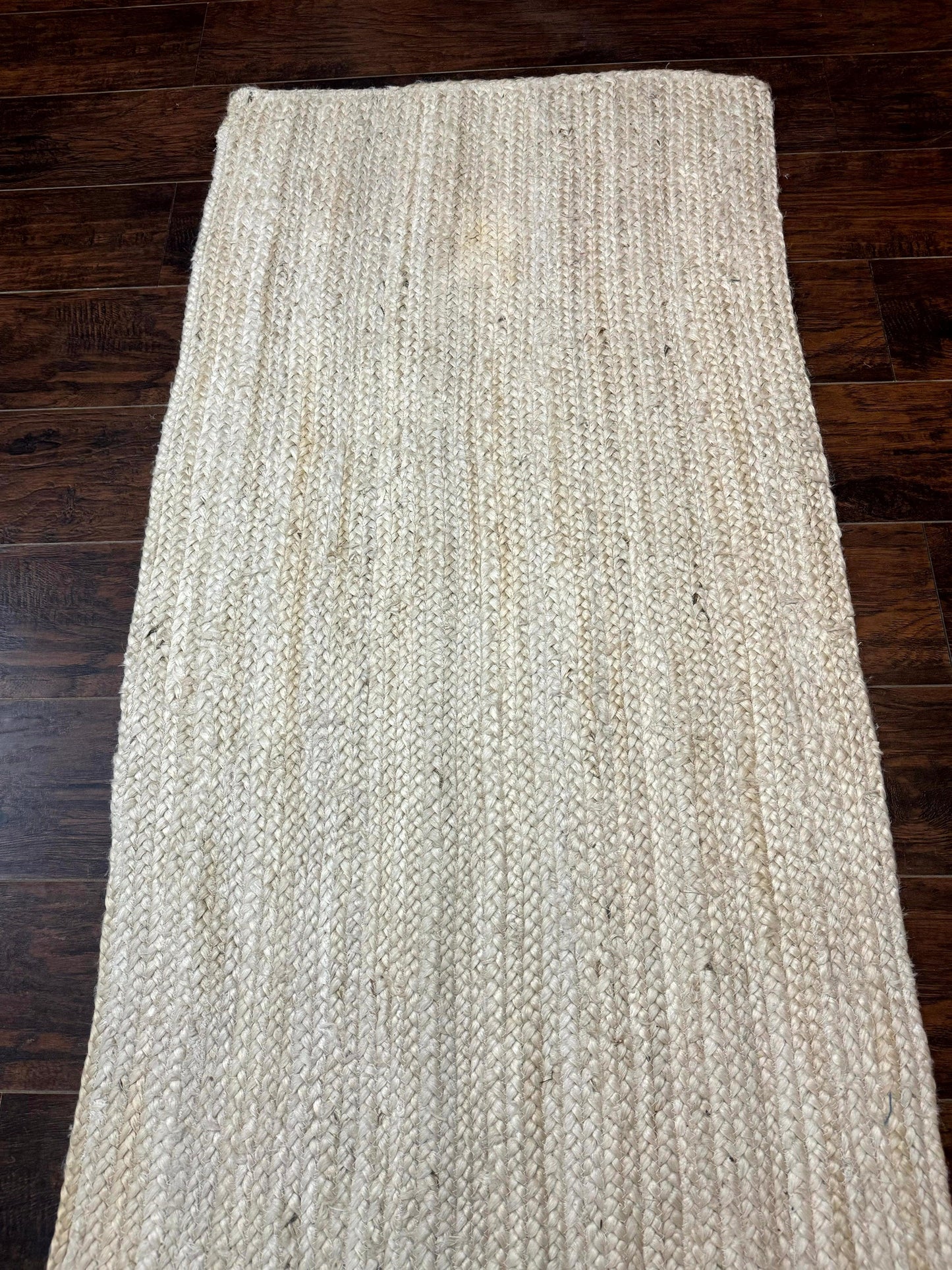 Modern Jute Runner Rug 2.7 x 10, Rug for Hallway or Kitchen, Farmhouse Rug