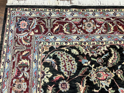 Indo Persian Rug 8x10, Nourison Carpet, Floral, Hand Knotted Vintage Wool Rug