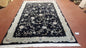 6x9 Vintage Black Gray Chinese Rug 120 Lines Wool Carpet Floral Design Hand-Knotted Soft Pile Entryway Rug Foyer Rug Nice