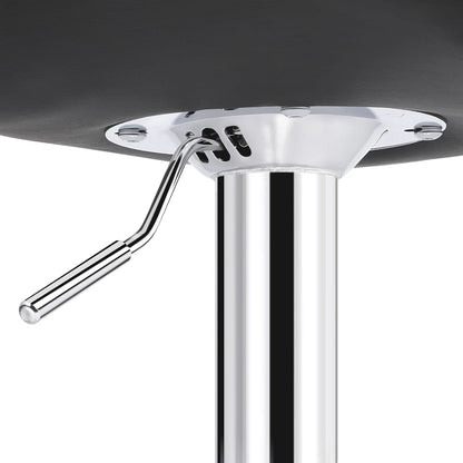 Adjustable Bar Stools Set Of 2 In Black PU Leather