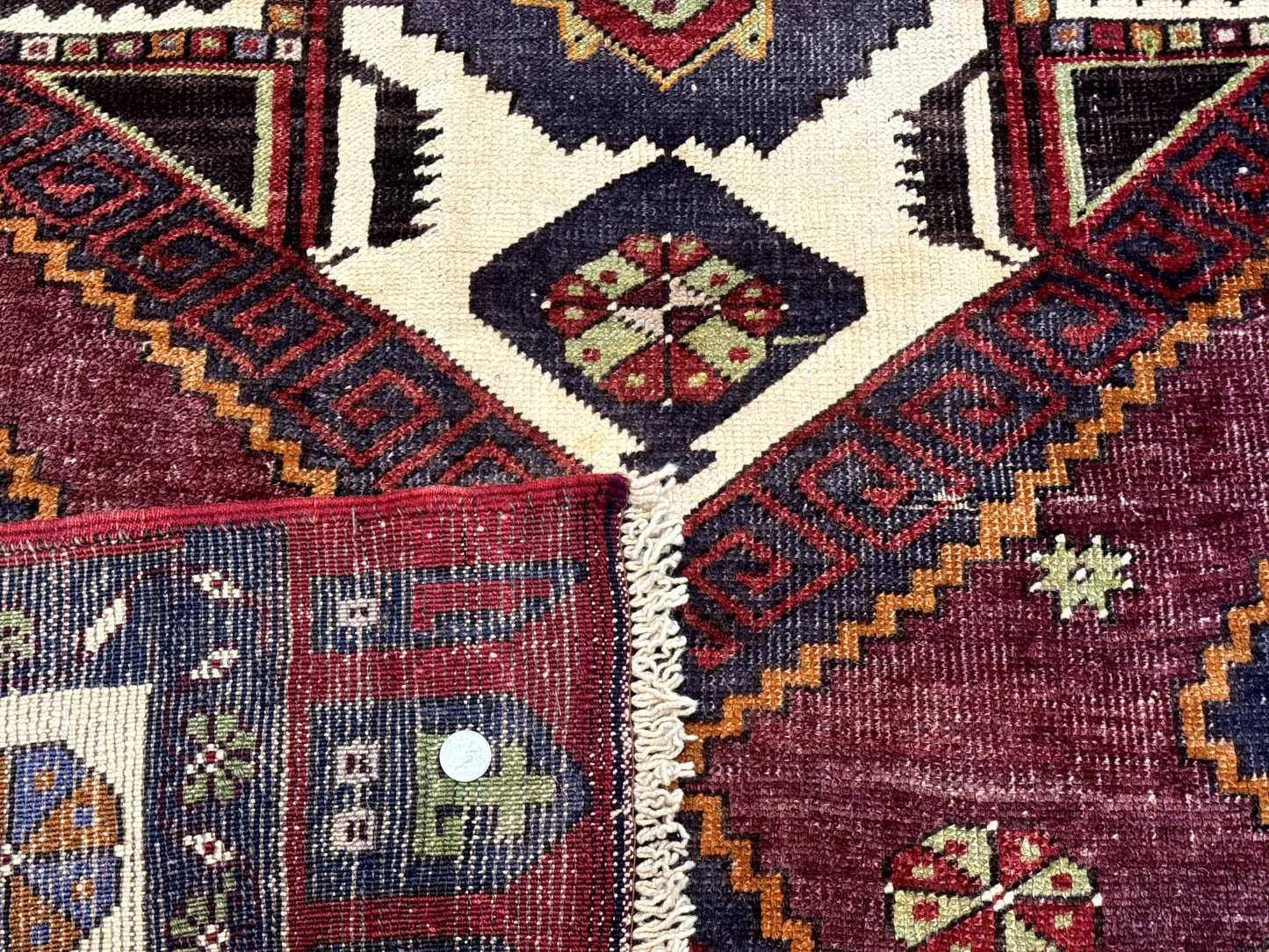 Turkish Kazak Rug 5x7, Geometric