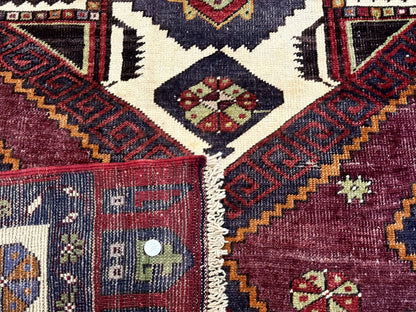 Turkish Kazak Rug 5x7, Geometric