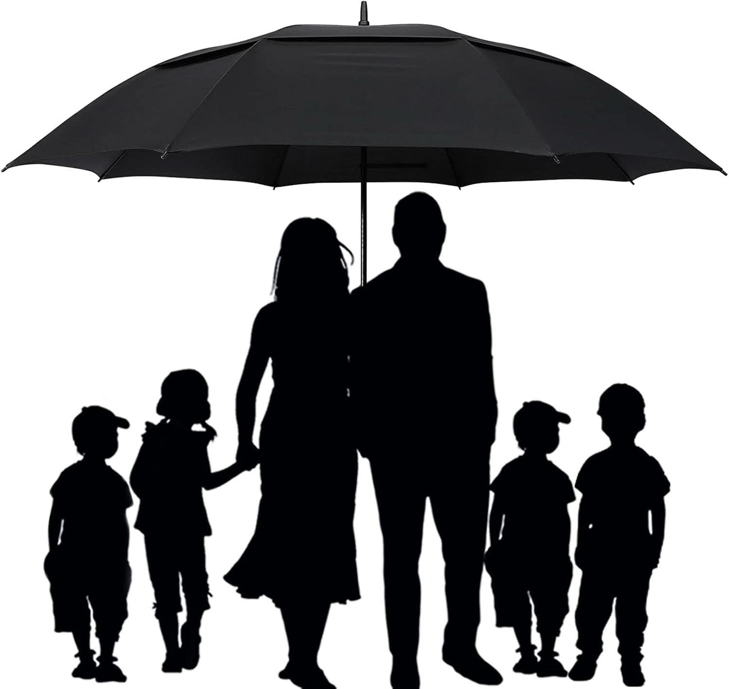 72 Inch Windproof Golf Umbrella Auto Open Double Canopy