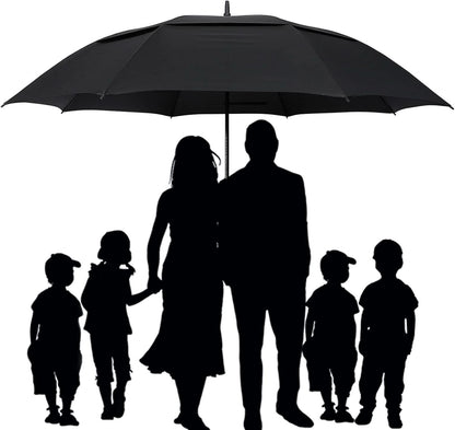72 Inch Windproof Golf Umbrella Auto Open Double Canopy
