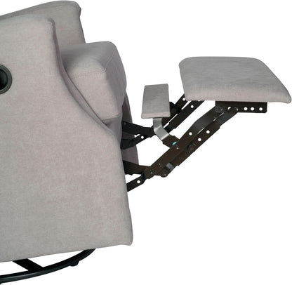 Omma Swivel Glider Rocking Recliner 360 Degree Swivel Light Gray