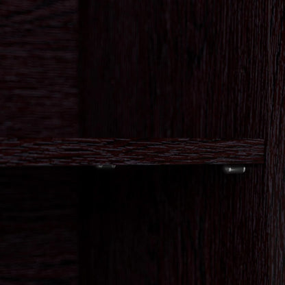 Tall Five Shelf Bookcase Espresso Oak For Living Room