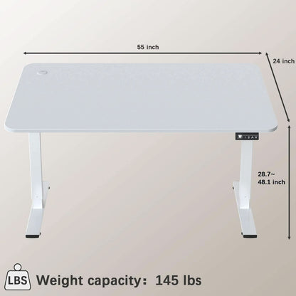 Electric Standing Desk 55x24 Inches Memory Presets