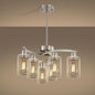 Brushed Nickel 6 Light Farmhouse Chandelier Pendant