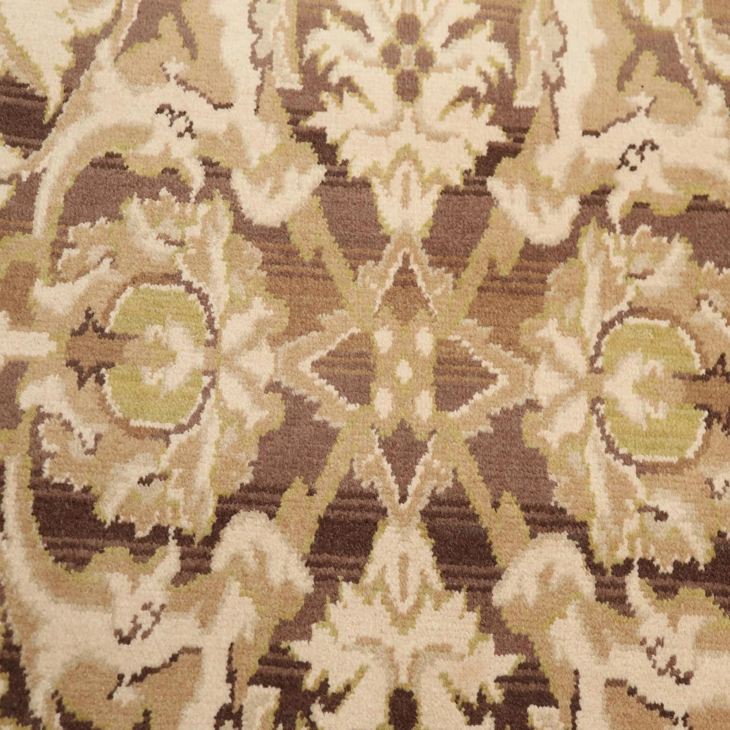 Hand Knotted Wool Traditional Oriental Area Rug Full Pile Beige 9' x 12'