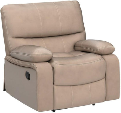 Taupe Microfiber Reclining Sofa Set for Living Room