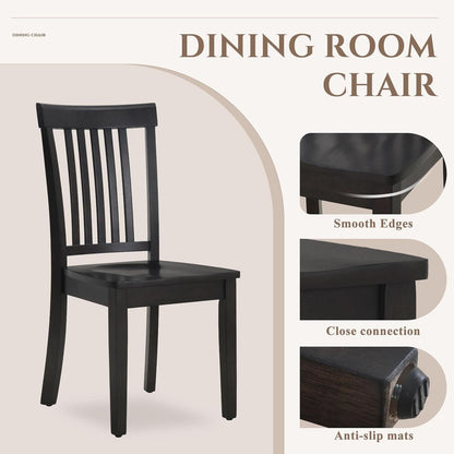 Wooden Windsor Dining Chairs Set Of 6 Dark Brown With Spindle Back