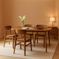 Walnut Telescoping Solid Dining Table With Extension