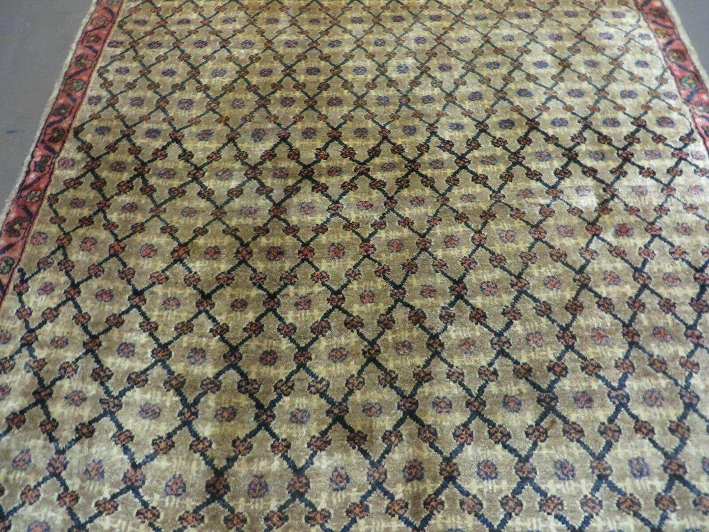 4' X 6' Handmade Indian Allover Wool Rug Camel Hair Color #119