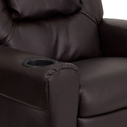 Vana Leathersoft Kids Recliner With Cup Holder And Headrest