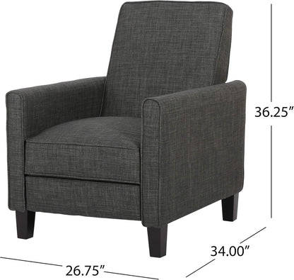 Emmie Fabric Recliner Set Of 2 Moss Gray Recliners