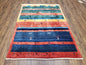 Colorful Persian Gabbeh Rug 4x6, Soft Pile, Colorful Rug, Handmade Hand Knotted Wool Carpet, Home Office Rug, Area Rug for Bedroom 4 x 6 ft