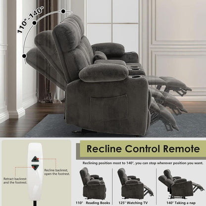 Power Reclining Sofa Set With Massage And USB Ports