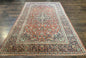 Persian Kashan Rug 4x7, Red, Floral Medallion, Vintage, Wool