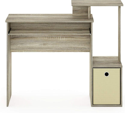 Econ Compact Office Desk With Storage Shelves Sonoma Oak