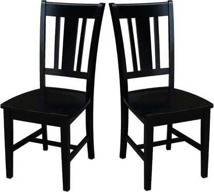 San Remo Splatback Dining Chairs Set Of Two, Black