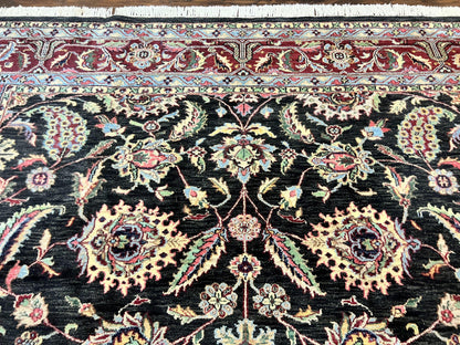Indo Persian Rug 8x10, Nourison Carpet, Floral, Hand Knotted Vintage Wool Rug