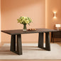 Rectangular Dining Table 70 Inch Rustic Grey For Six To Eight