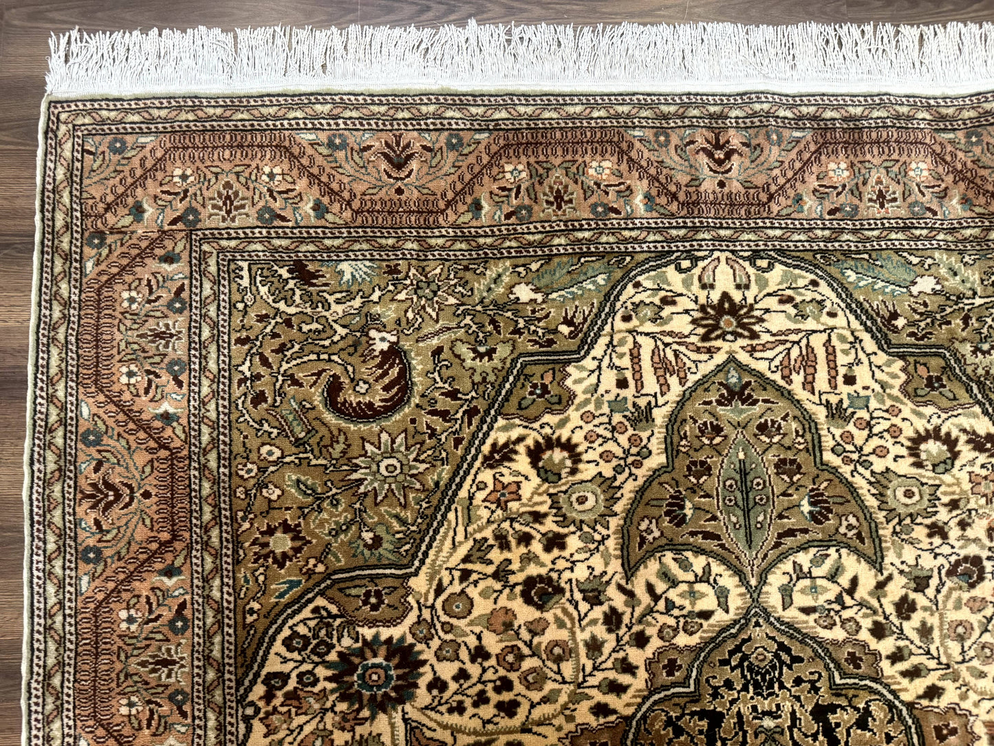 Turkish Sivas Rug 6x9, Floral Medallion, Vintage Handmade Wool Carpet