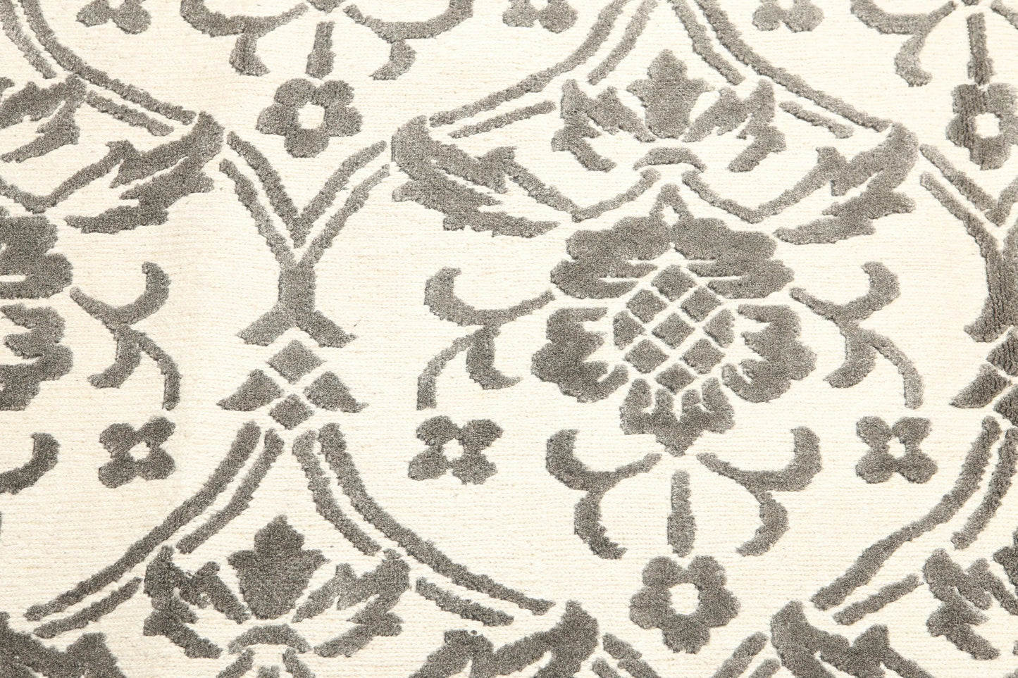 High End wool & silk Tibetan Hand Knotted Designer Area Rug Ivory 8' x 10'