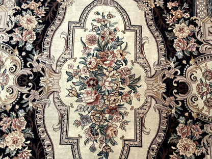Aubusson Rug 6x9, European Design, Fine 170 KPSI, Elegant Carpet