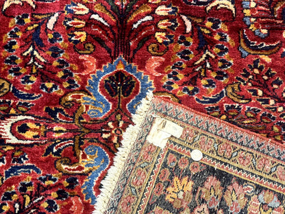 Persian Lilihan Rug 5x6, Red, Floral, Antique Persian Carpet