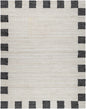 Rocio Dotted Bordered White Jute Carpet