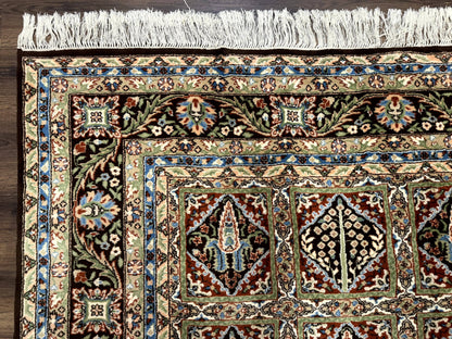 Sino Persian Rug 8x10, Panel Design, Brown, Multicolor, Wool, Cedar Trees