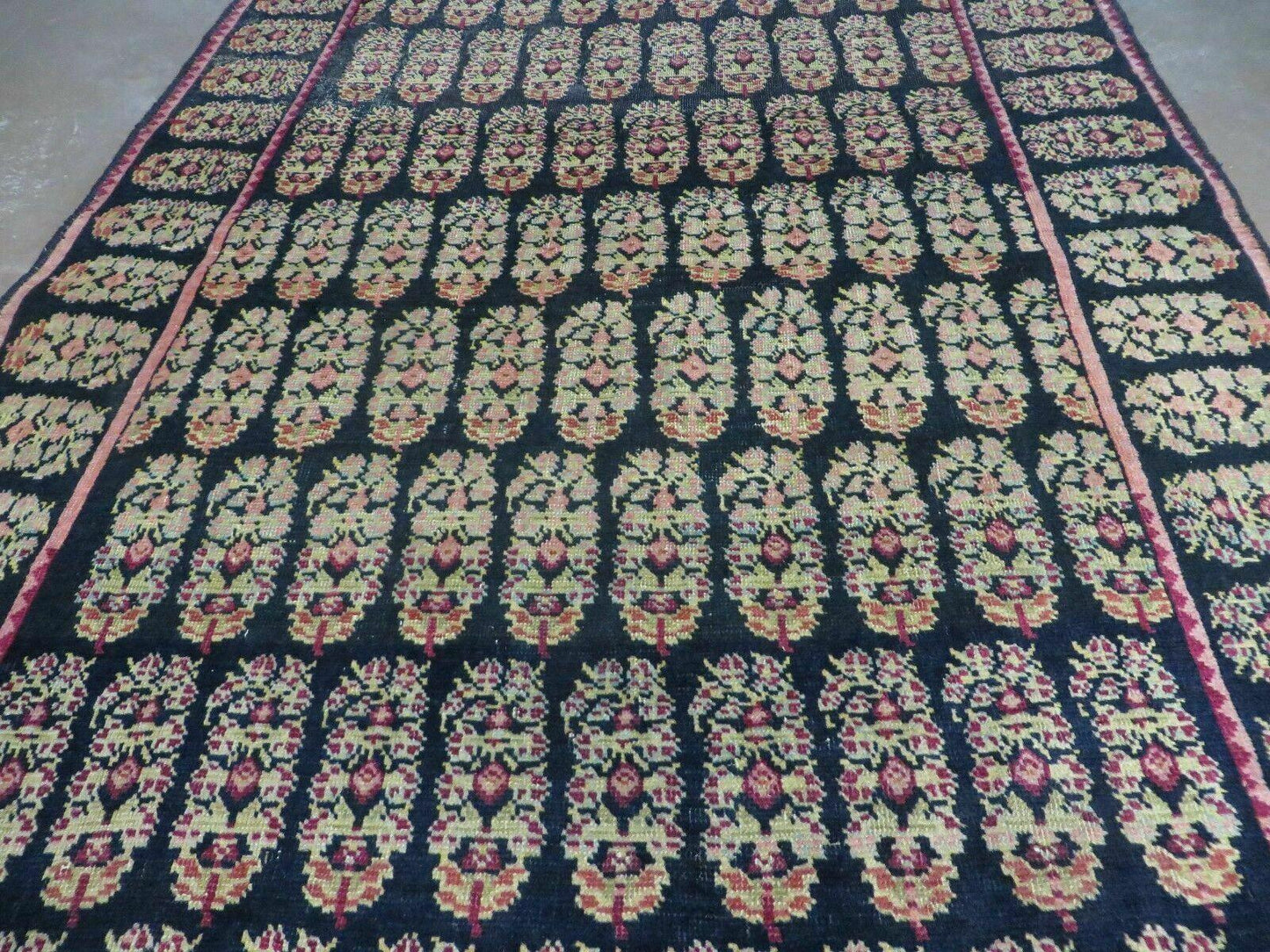 4' X 9' Antique Karabagh Caucasian Rug Handmade Wool Carpet Organic Dyes Nice