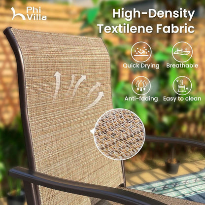 Swivel Outdoor Bar Stools Set of Four Durable Chairs