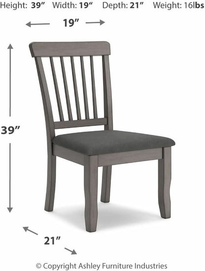 Shullden Gray Spindle Back Dining Chairs Set Of 2