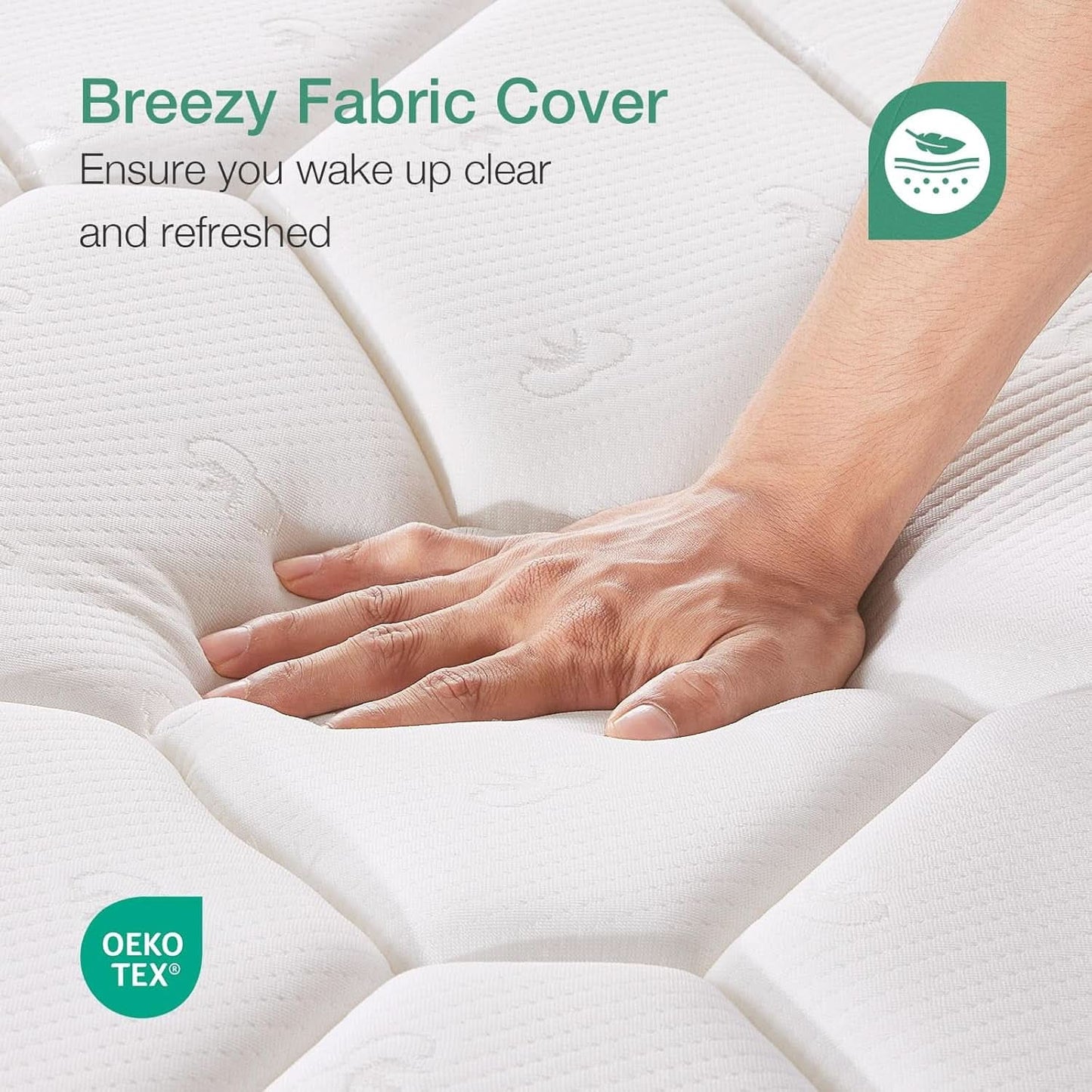Twin 6 Inch Bonnell Spring Hybrid Mattress Adaptive Foam
