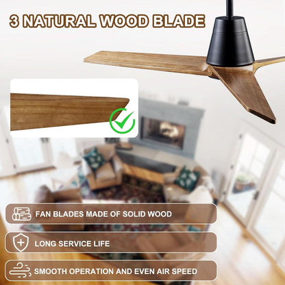 52 Inch Ceiling Fan With Remote Black Walnut Indoor Outdoor
