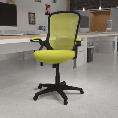 Ergonomic Mesh Back Office Chair Lumbar Support Black Green