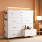 White Dresser 10 Drawer Storage Chest With Metal Frame