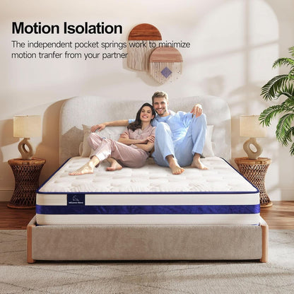 Twin XL 12Inch Hybrid Breathable MemoryFoam Pocket Springs Mattress