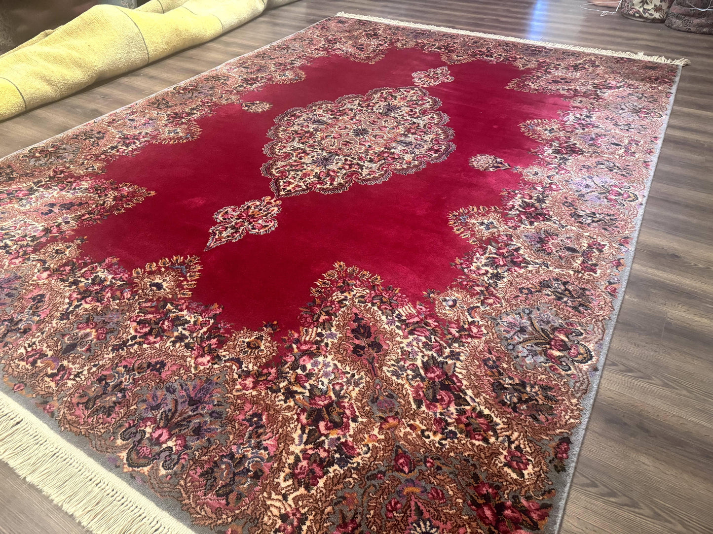 Karastan Rug 8.8 x12 Red Kirman #762, Original 700 Series, Vintage Karastan Carpet, Discontinued Karastan Rug, Karastan Wool Area Rug