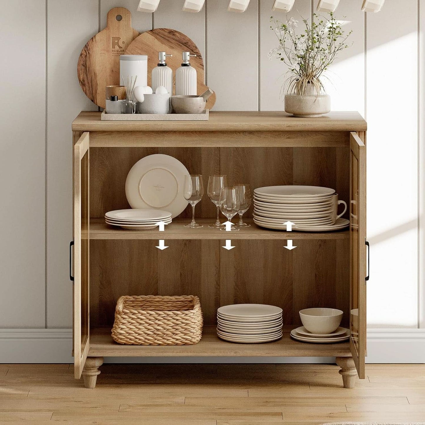 Distressed Oak Farmhouse Executive Desk With Glass