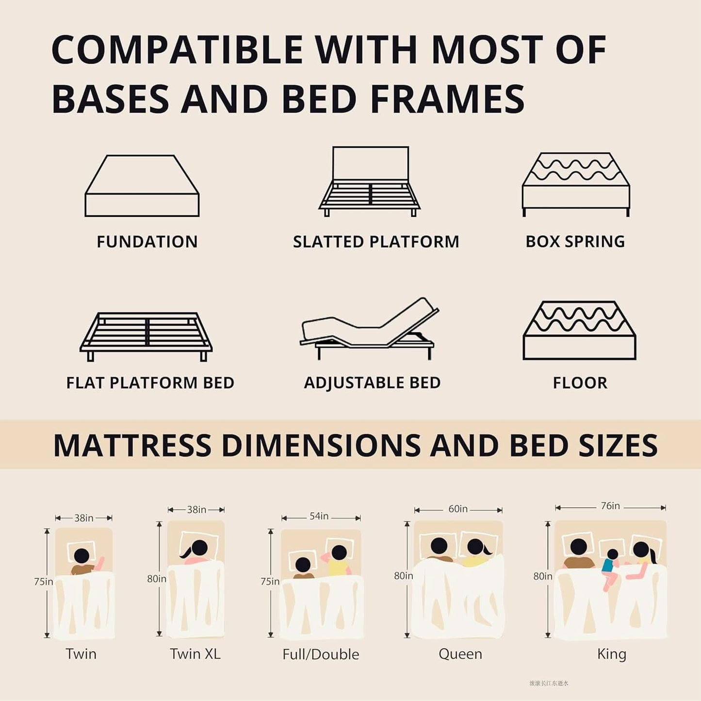 King Memory Foam Mattress Bed In A Box Cooling Gel Comfort