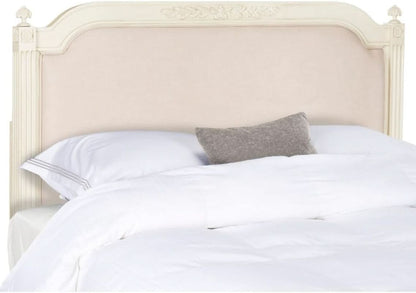 Tufted Linen Rustic Beige Headboard for Twin Beds